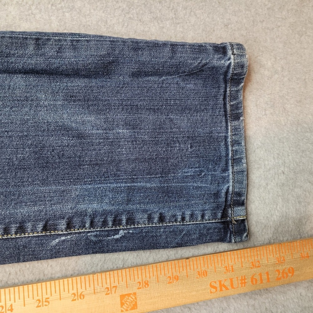 Diesel Soozy Jeans Womens 25 Blue Wash 008WR Stretch Straight Leg Distressed - Picture 2 of 11